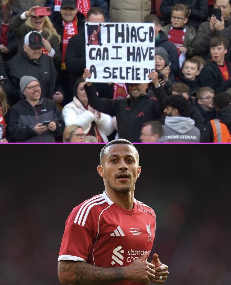 乐鱼体育-克洛普传奇赛举牌：蒂亚戈，我可以与你合影吗？